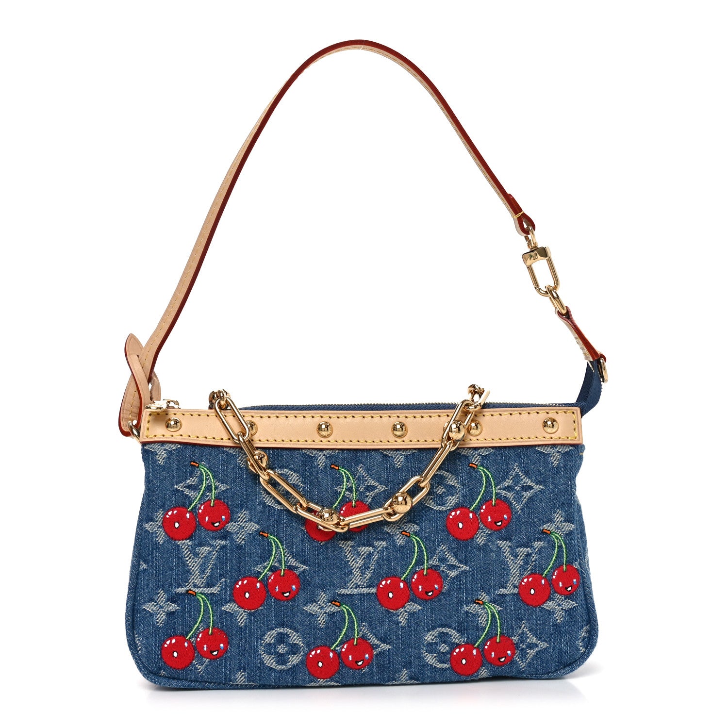 Louis Vuitton LV X TM Monogram Denim Cerises Pochette Accessories
