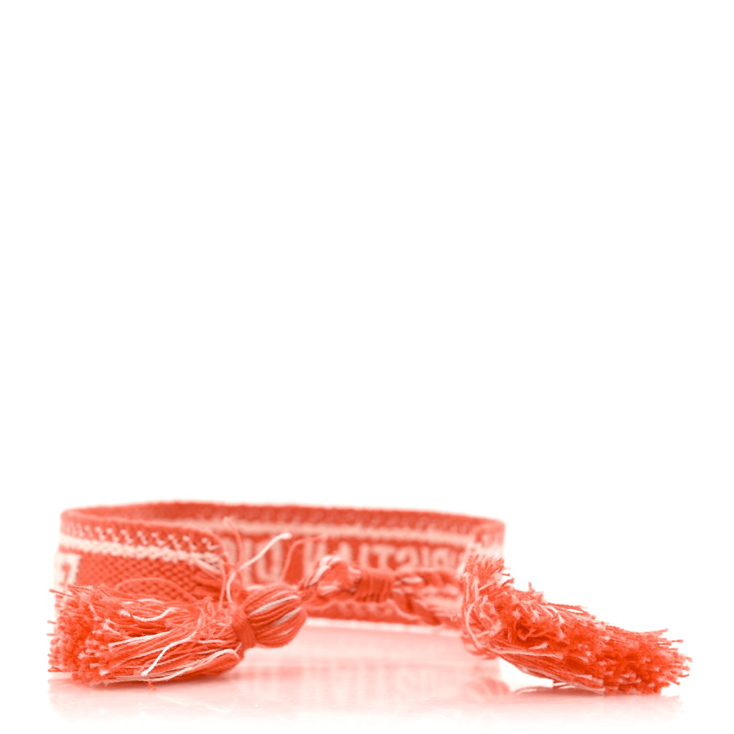 Christian Dior Woven Cotton Saint Tropez Friendship Bracelet Orange 3 of 3