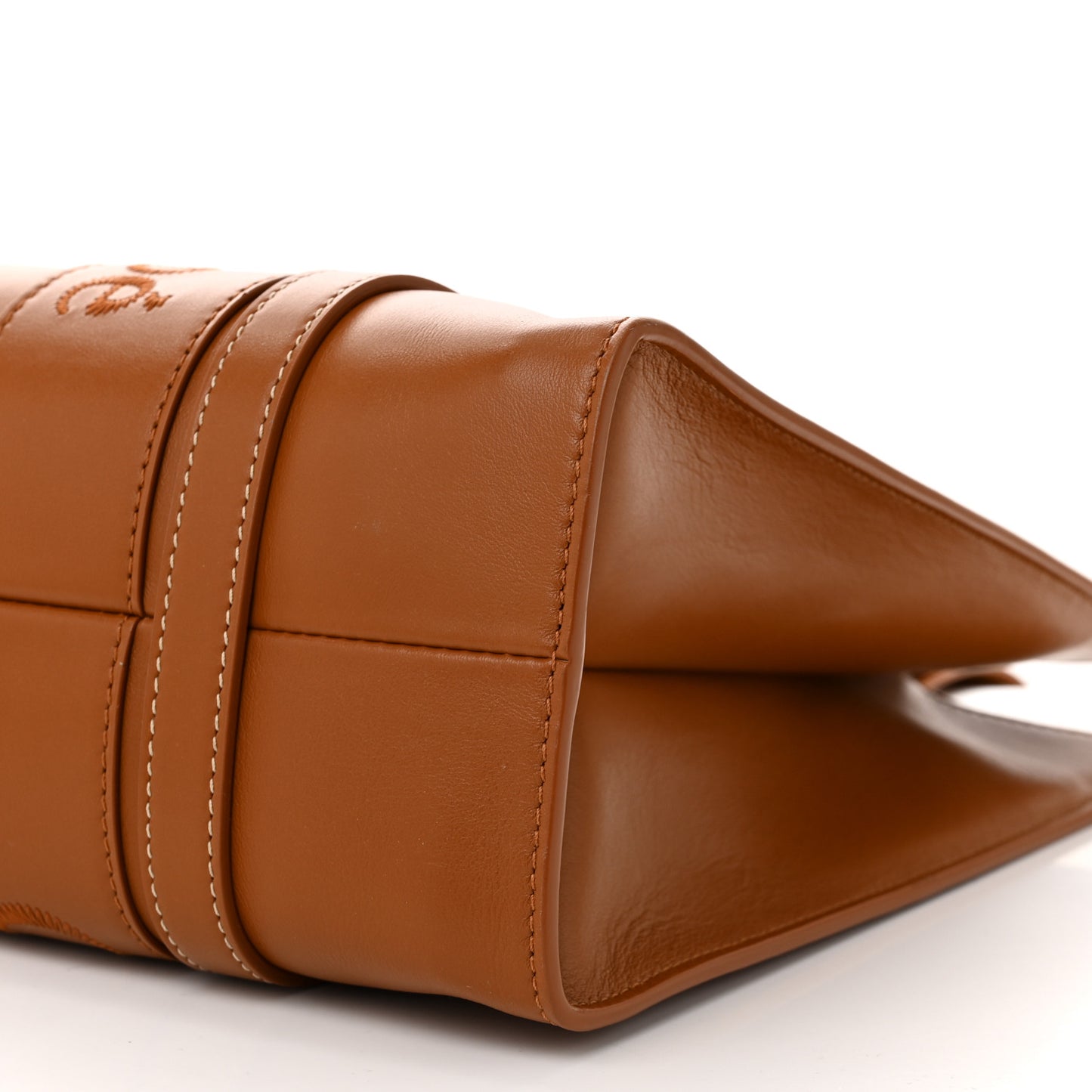 Calfskin Medium Woody Tote Caramel