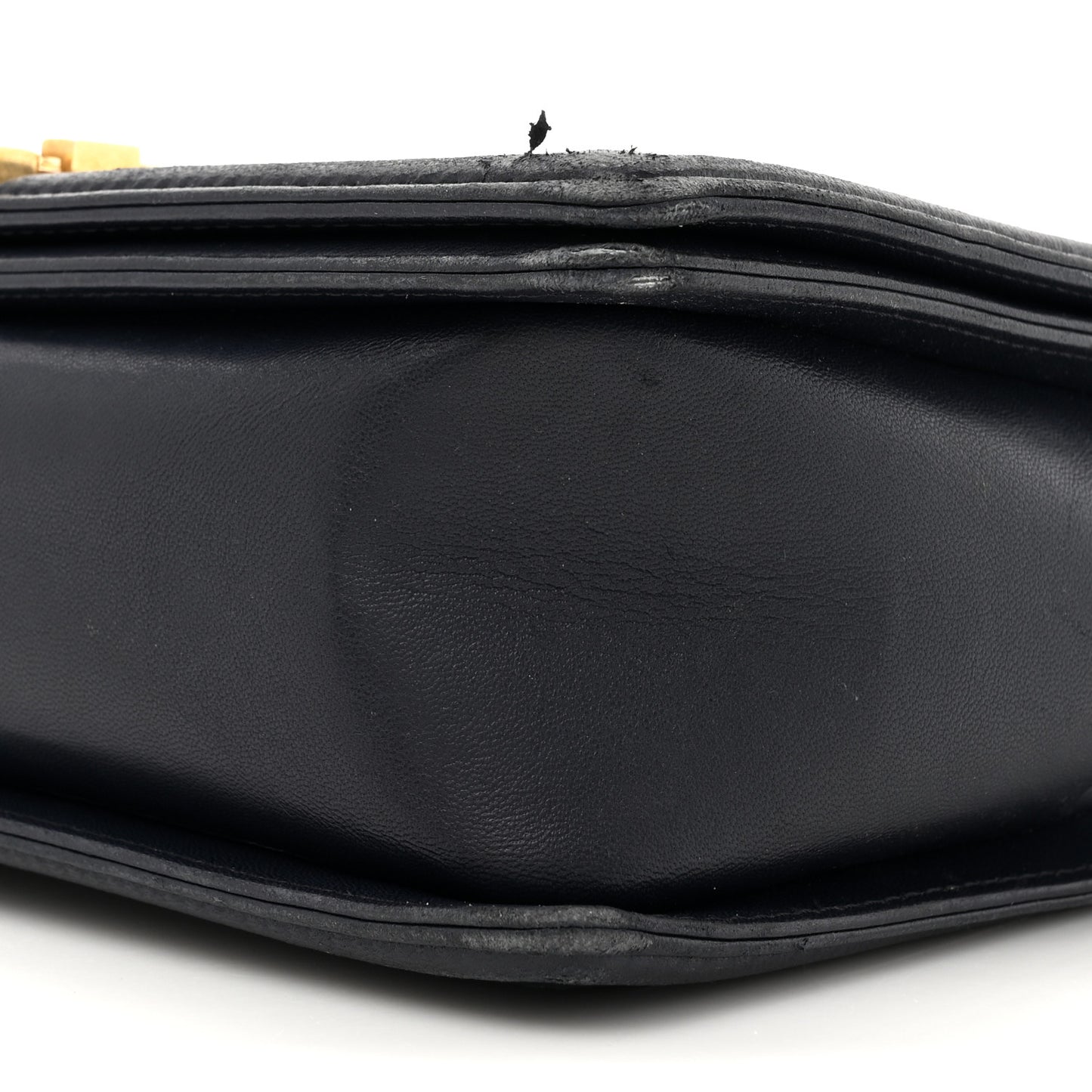 Lambskin Quilted Medium Boy Flap Dark Navy