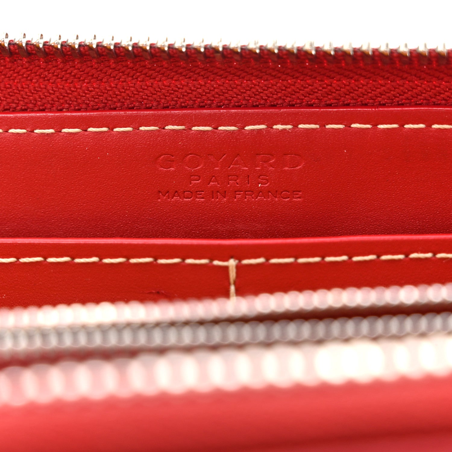 Goyard Goyardine Matignon Zip Around GM Wallet Red 6 of 10