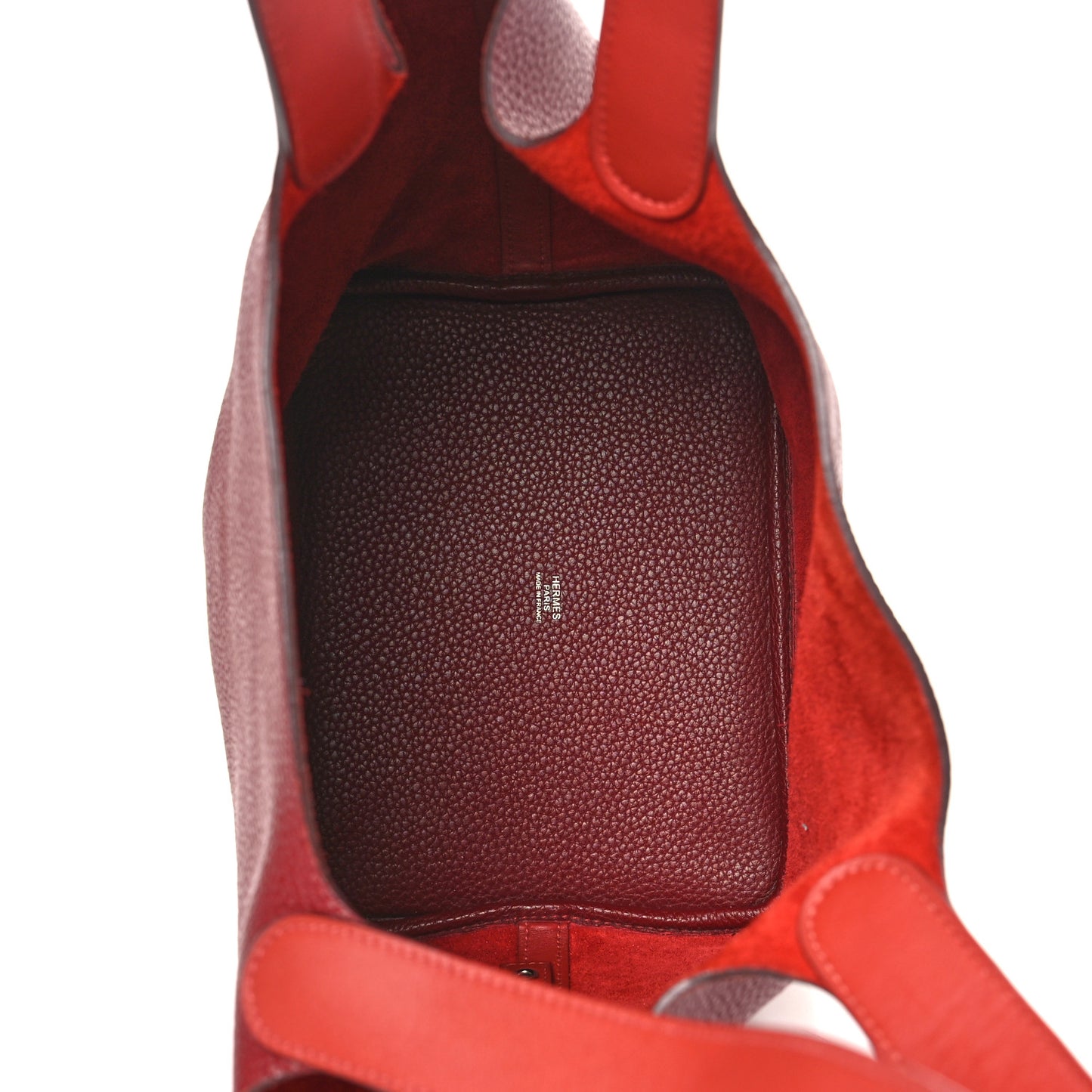 Taurillon Clemence Swift Picotin Lock 22 MM Rouge H Brique