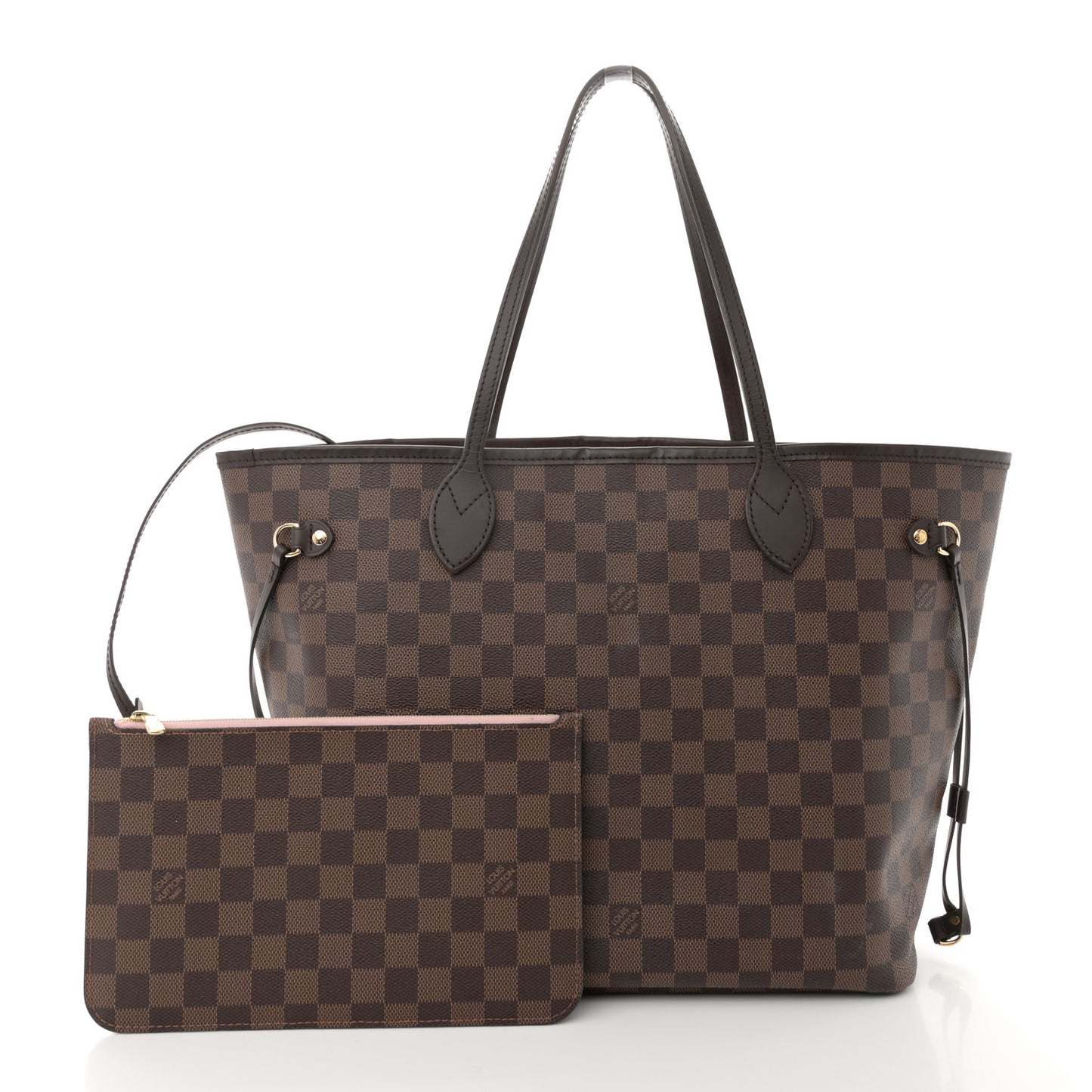 Damier Ebene Neo Neverfull MM Rose Ballerine