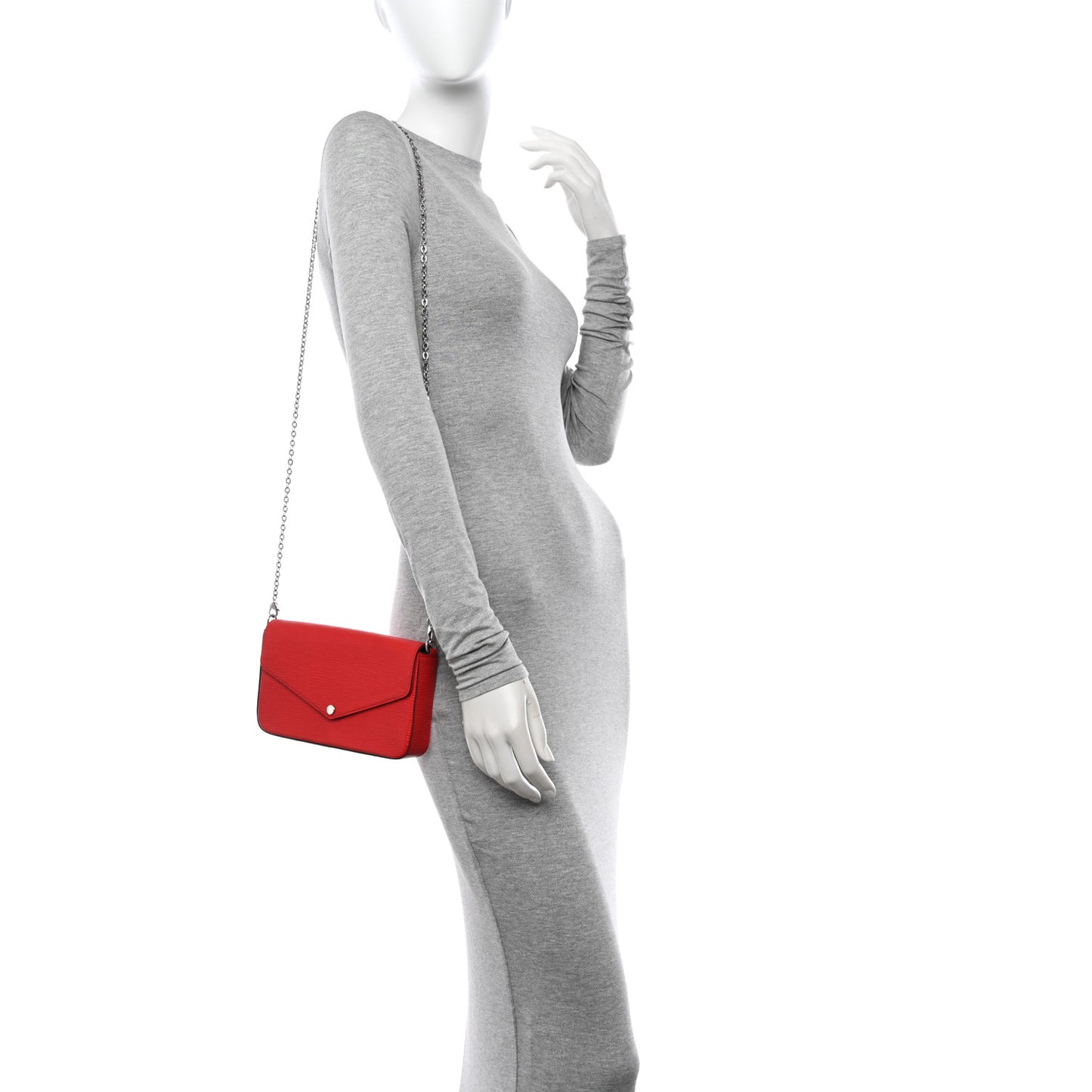 Epi Pochette Felicie Coquelicot