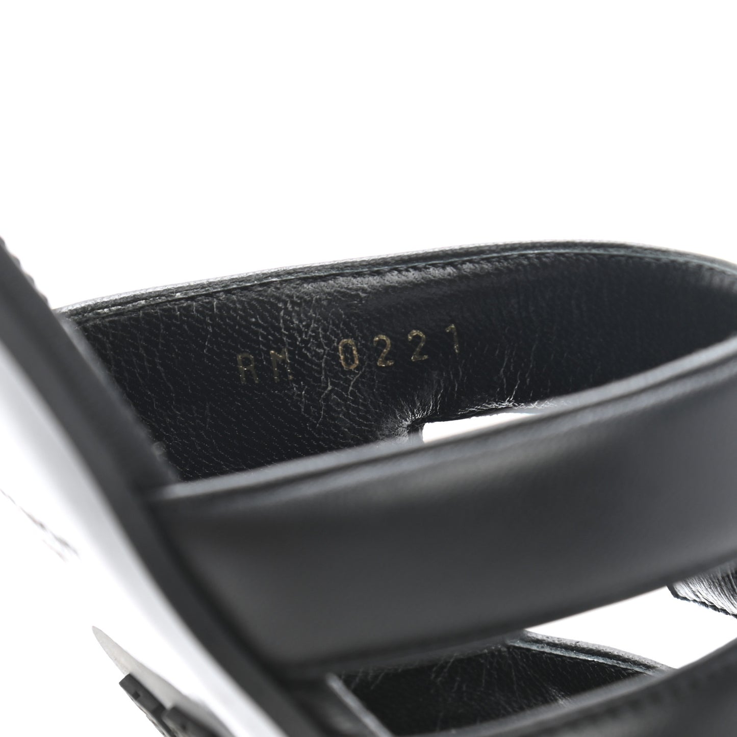 Nappa G Flat Sandals 36 Black