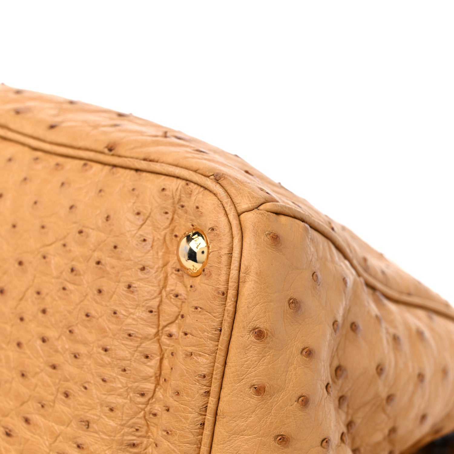 Prada Ostrich Executive Tote Cognac 8 of 13