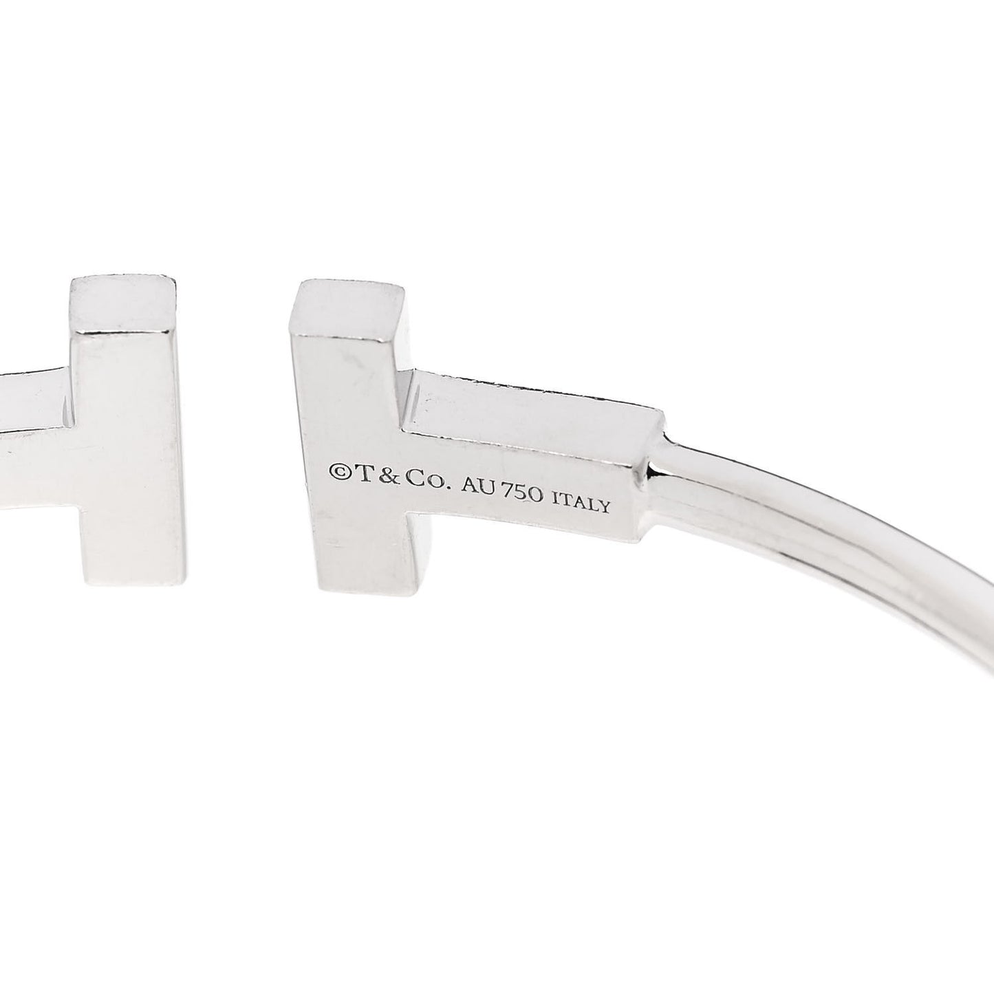 18K White Gold T Wire Bracelet
