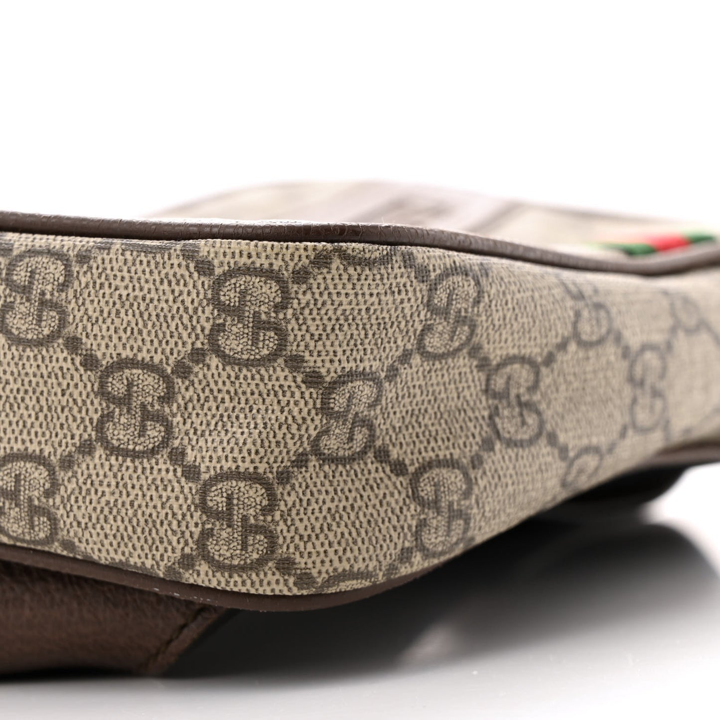 Soft GG Supreme Monogram Medium Ophidia Belt Bag Dark Brown
