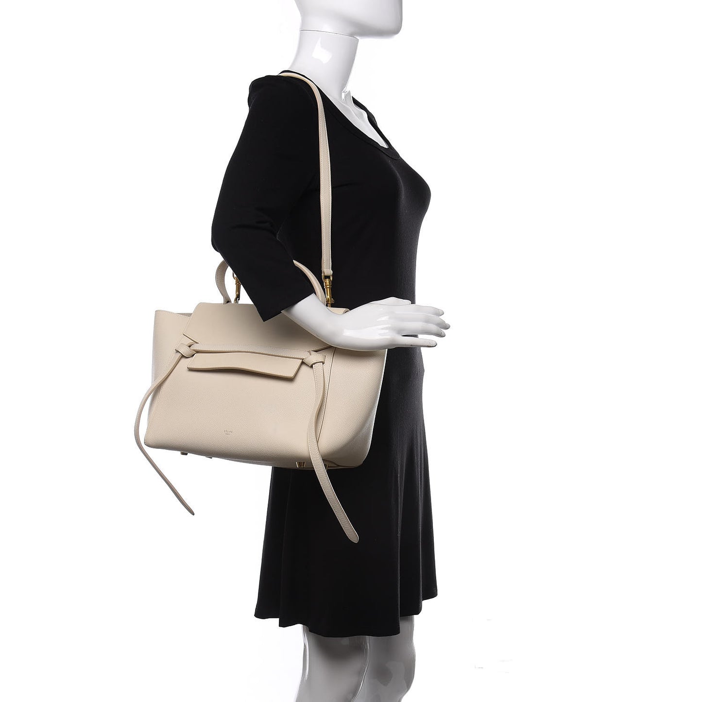 Grained Calfskin Mini Belt Bag White