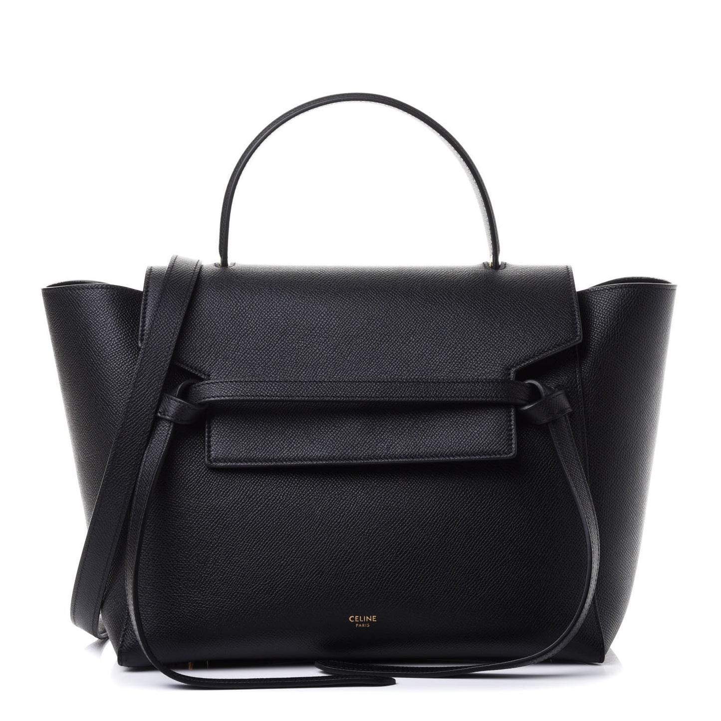 Grained Calfskin Mini Belt Bag Black