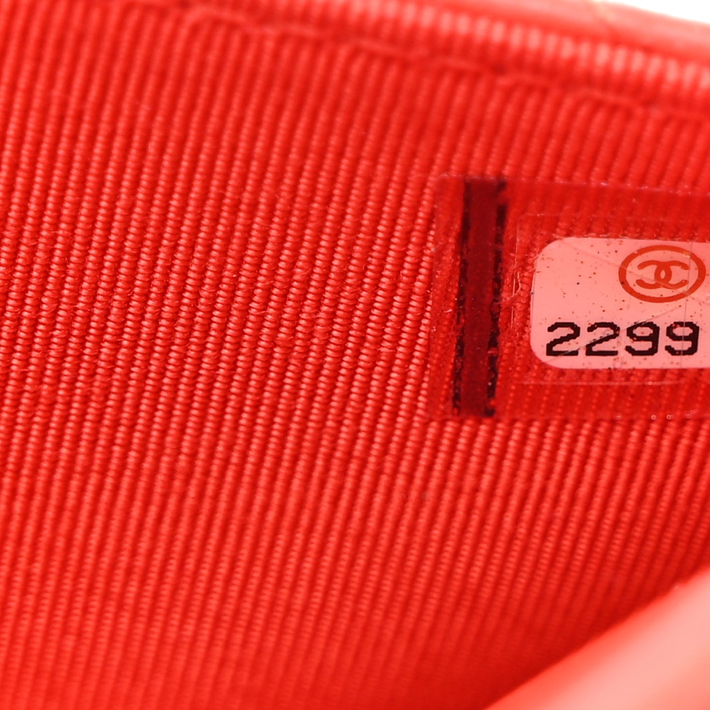 Lambskin Chevron Quilted Wallet On Chain WOC Red