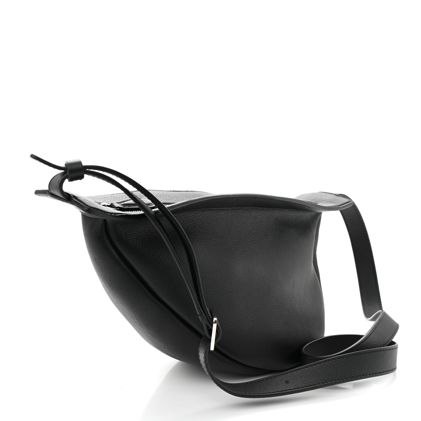 Smooth Calfskin Small Slouchy Banana Bag Black