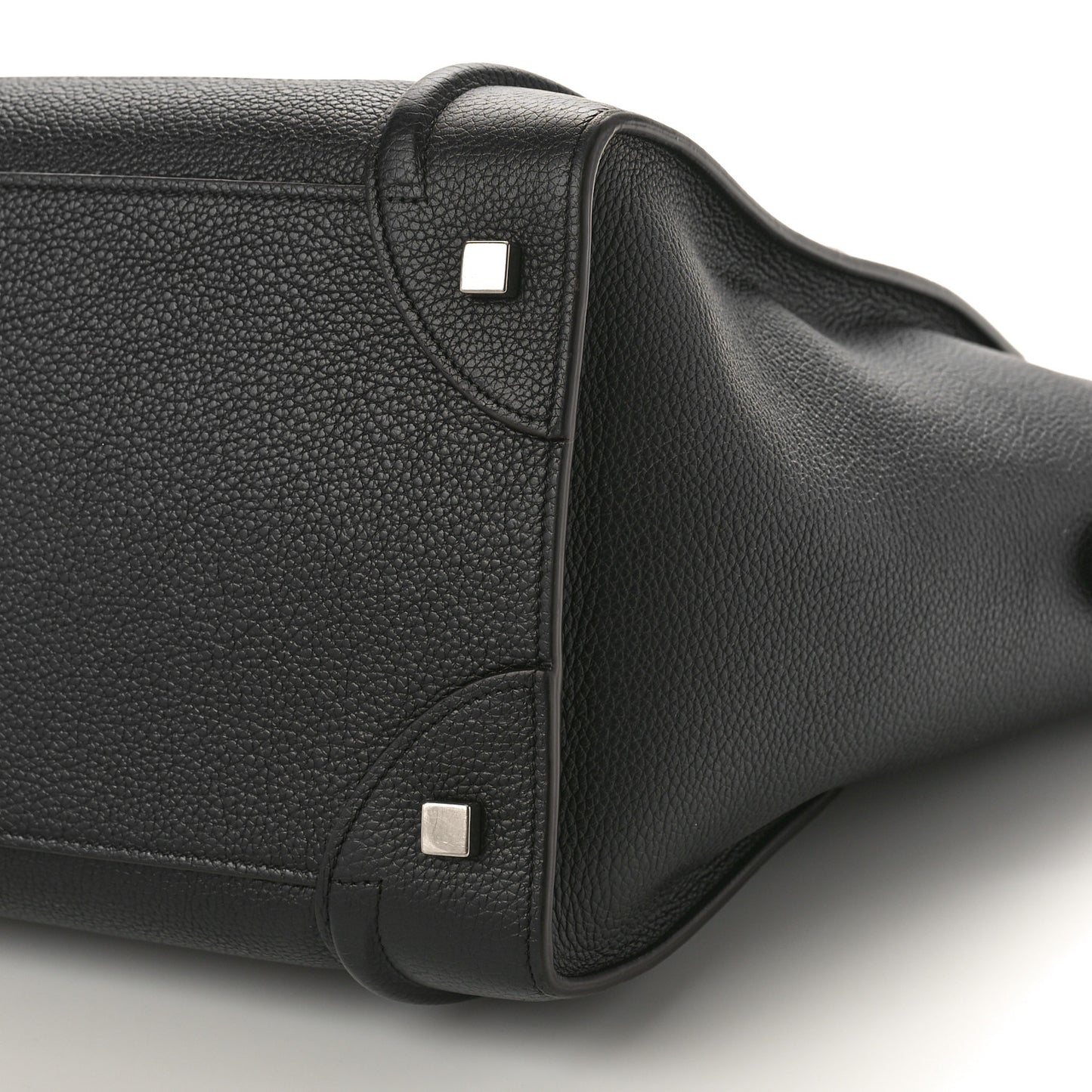 Drummed Calfskin Mini Luggage Black