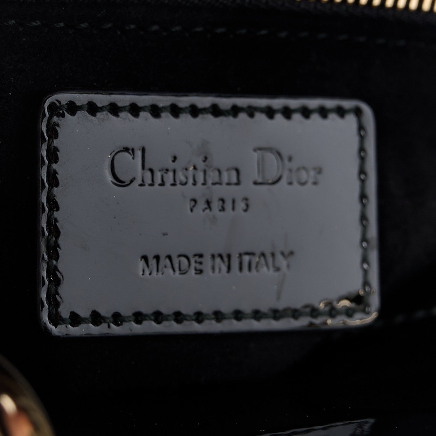Christian Dior Patent Cannage Small Lady Dior Black 6 of 10