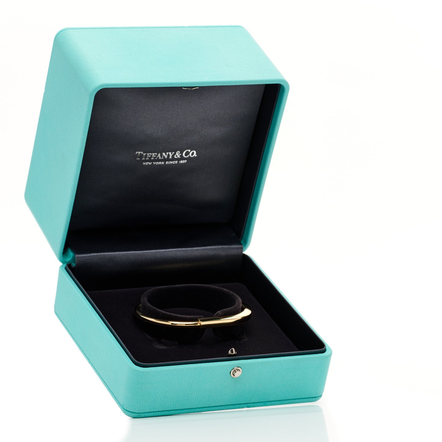 18K Yellow Gold Tiffany Lock Bangle Bracelet