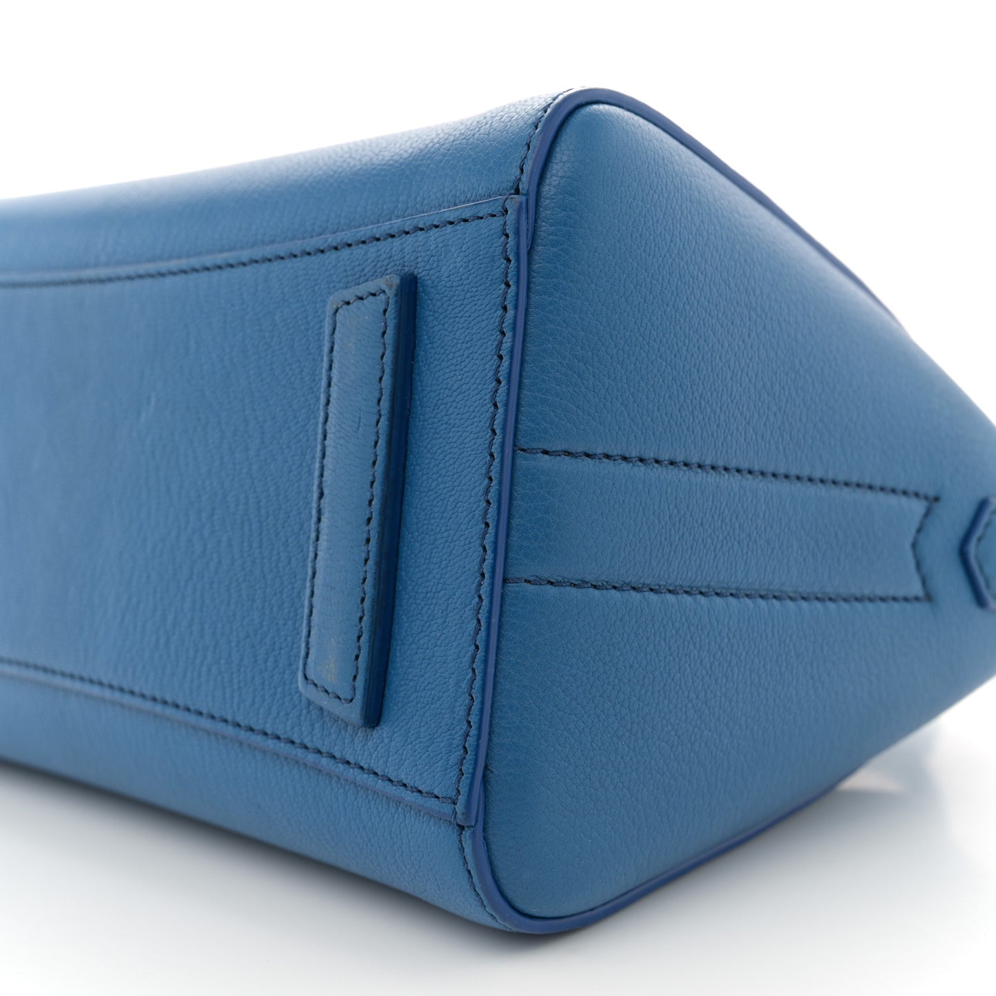 Sugar Goatskin Mini Antigona Indigo Blue