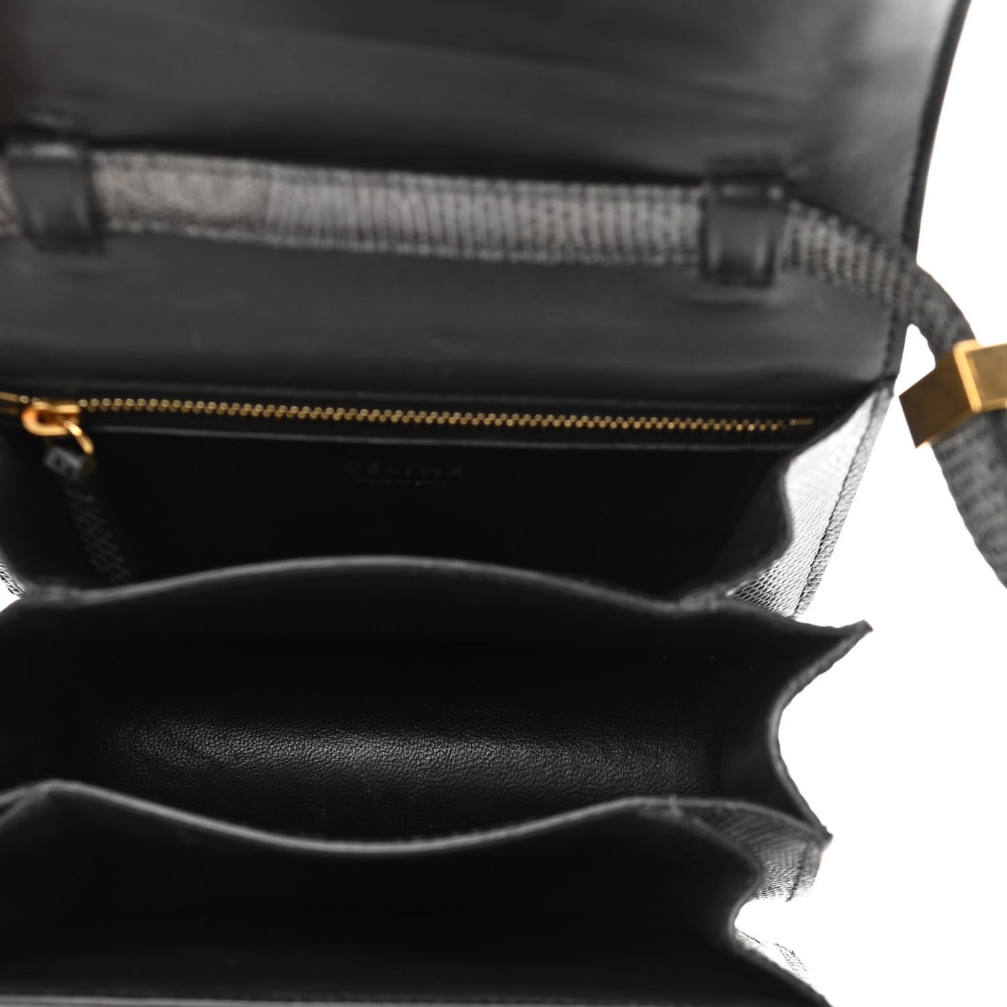 Lizard Small Classic Box Flap Bag Dark Taupe