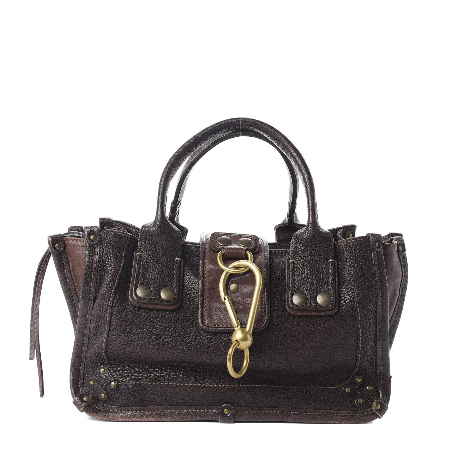 Calfskin Satchel Brown