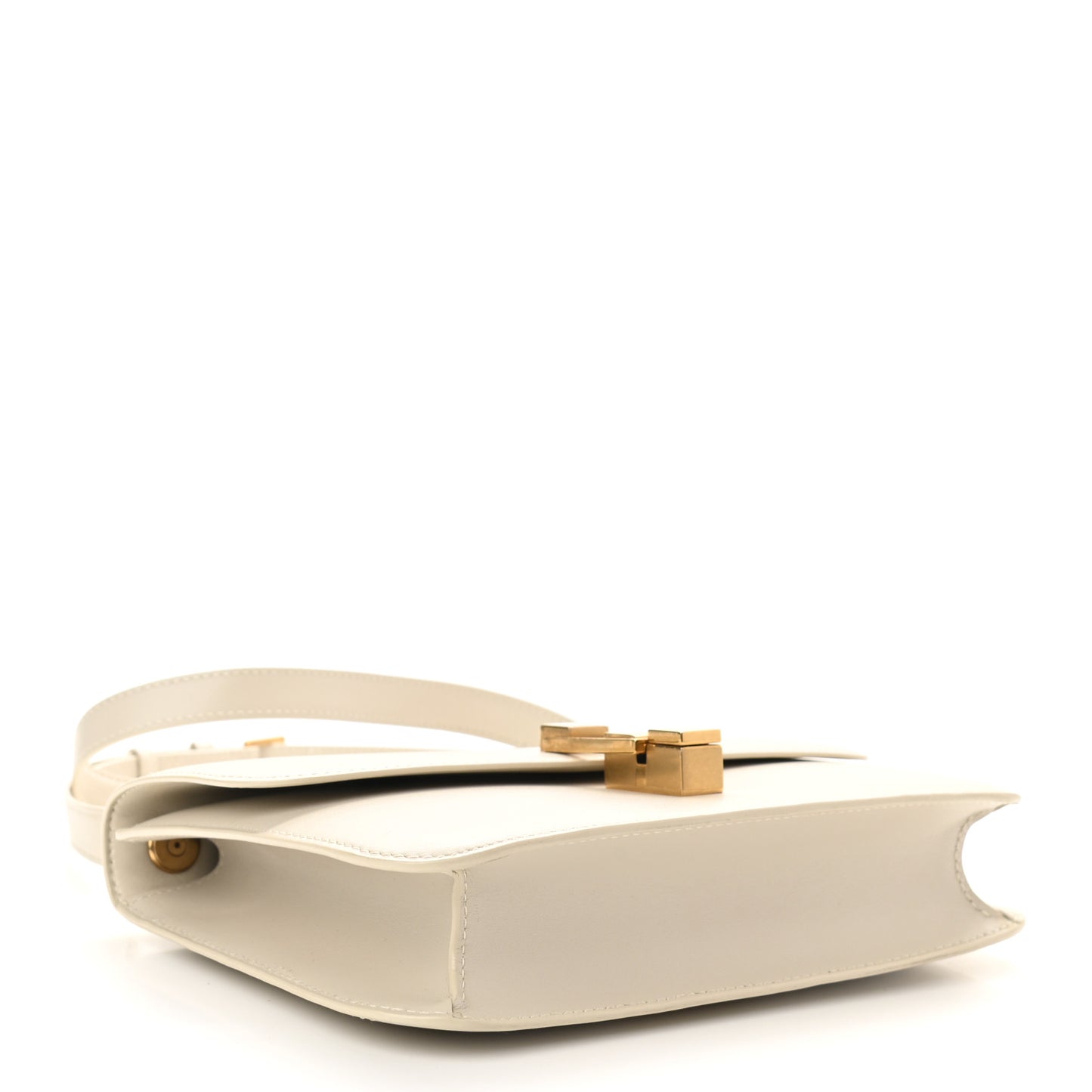 Smooth Calfskin Carre Satchel Crema Soft