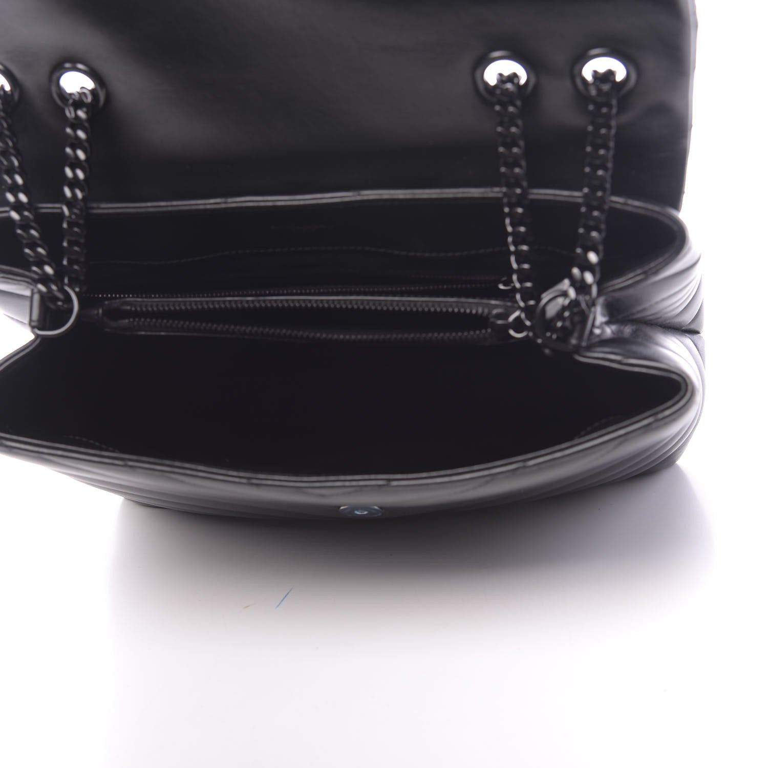 Saint Laurent Calfskin Y Quilted Monogram Medium Loulou Chain Satchel Black 5 of 10