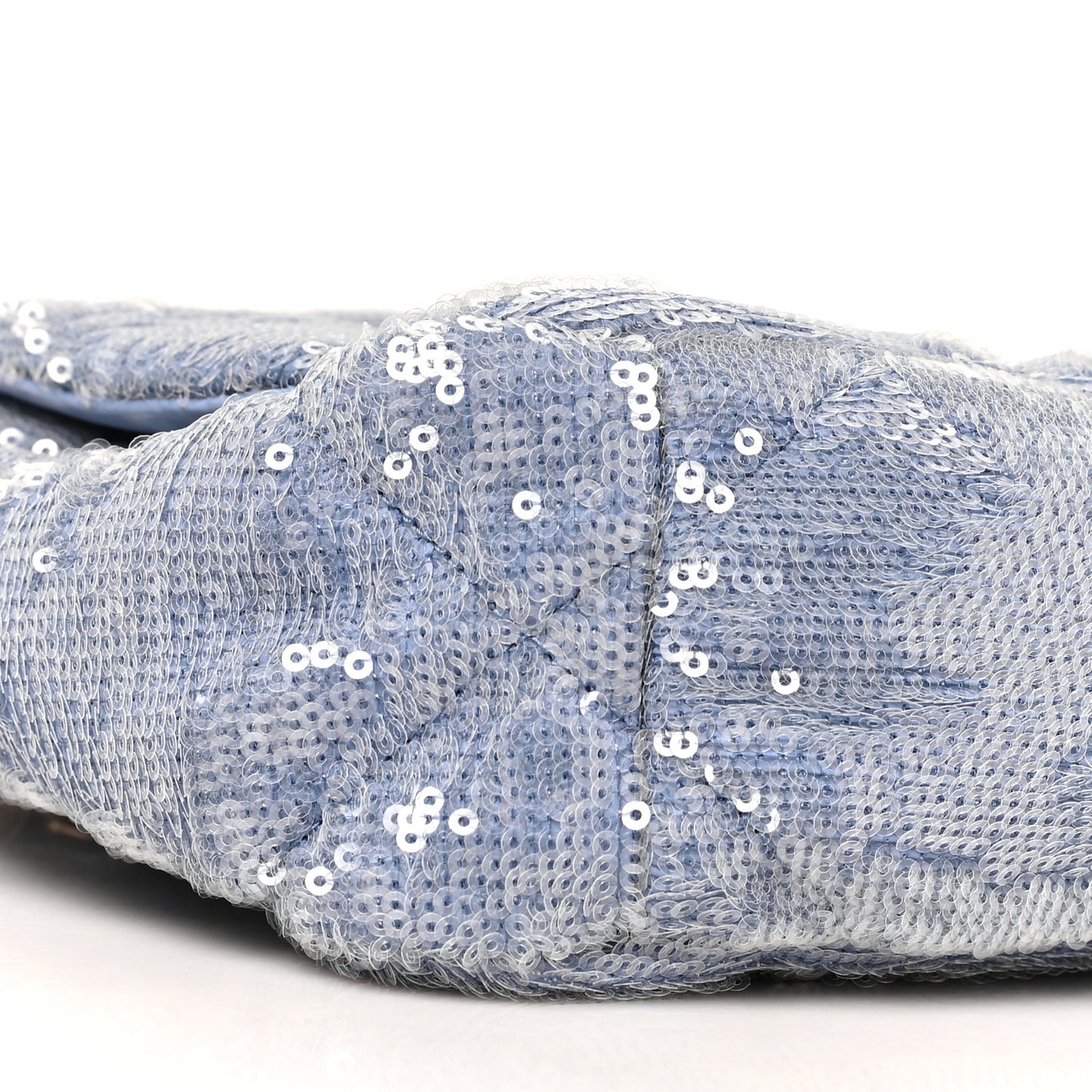 Sequin Quilted Medium Chanel 19 Flap Light Blue