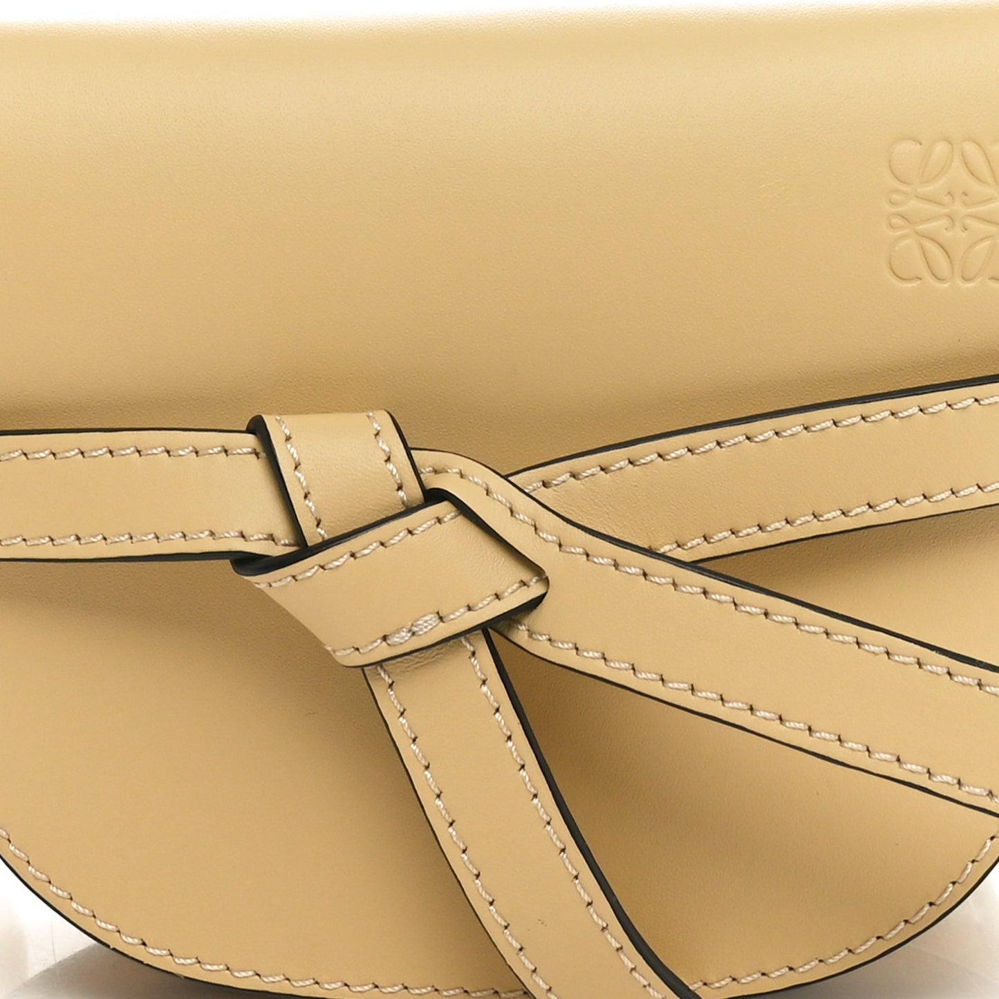 Calfskin Jacquard Mini Gate Dual Bag Butter
