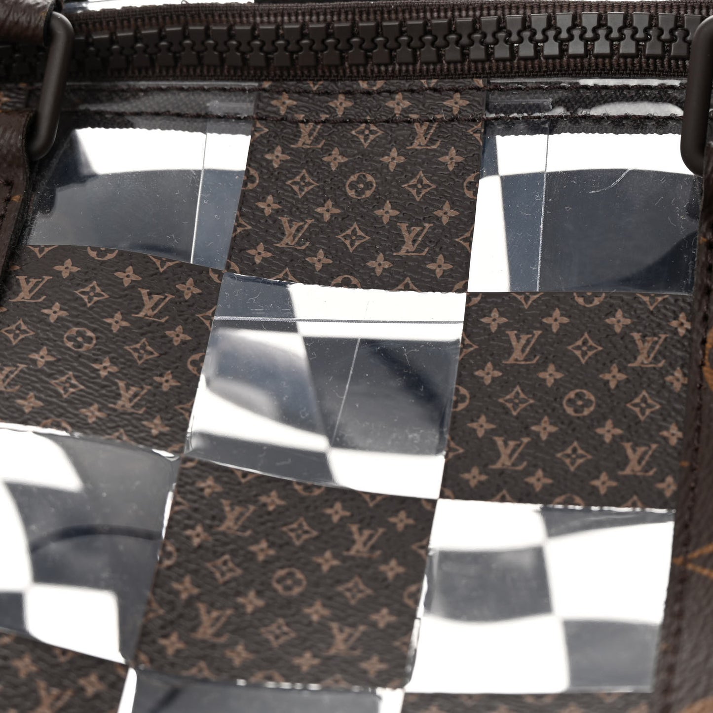 PVC Monogram Chess Keepall Bandouliere 50
