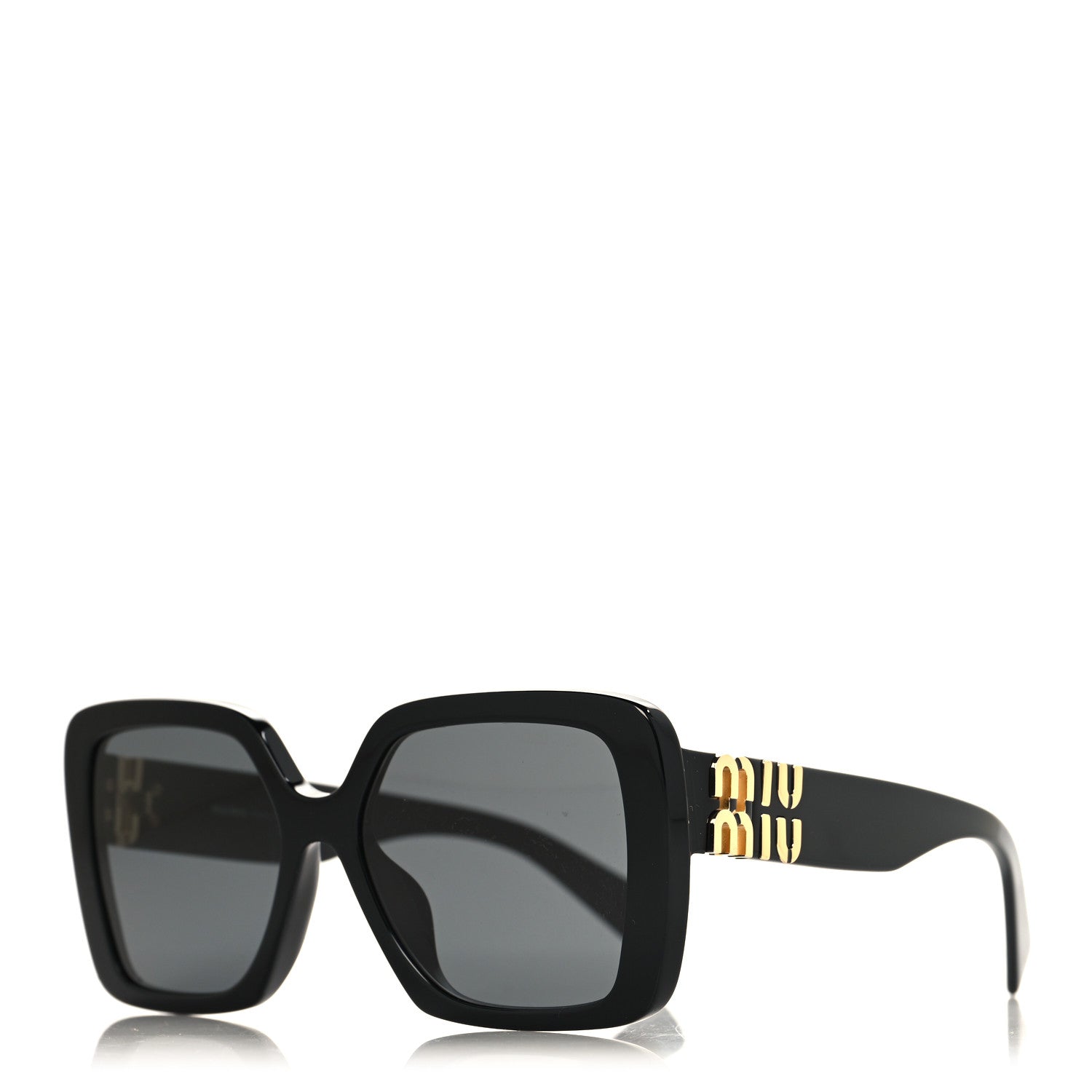 Miu Miu Acetate Rectangle Sunglasses SMU 10Y Black 1861939