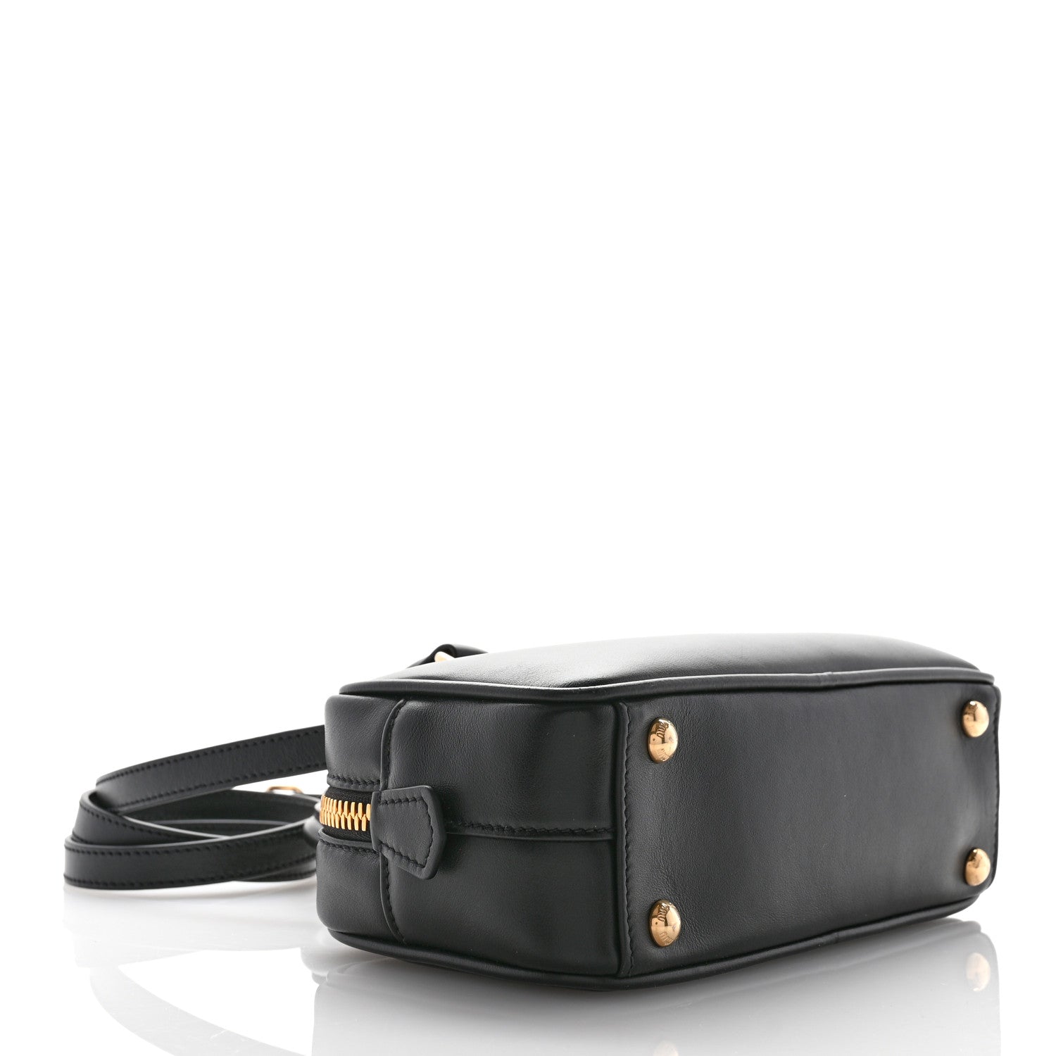 Miu Miu Calfskin Mini Arcadie Top Handle Bag Black 4 of 9