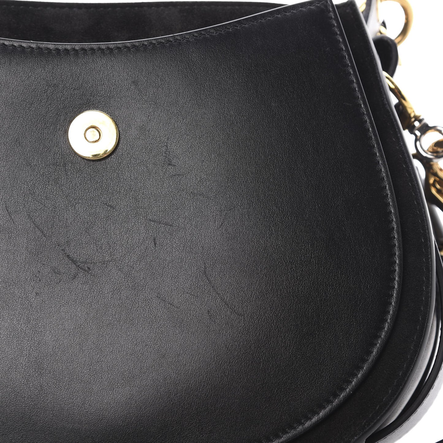 Grained Calfskin Large Tess Bag Black