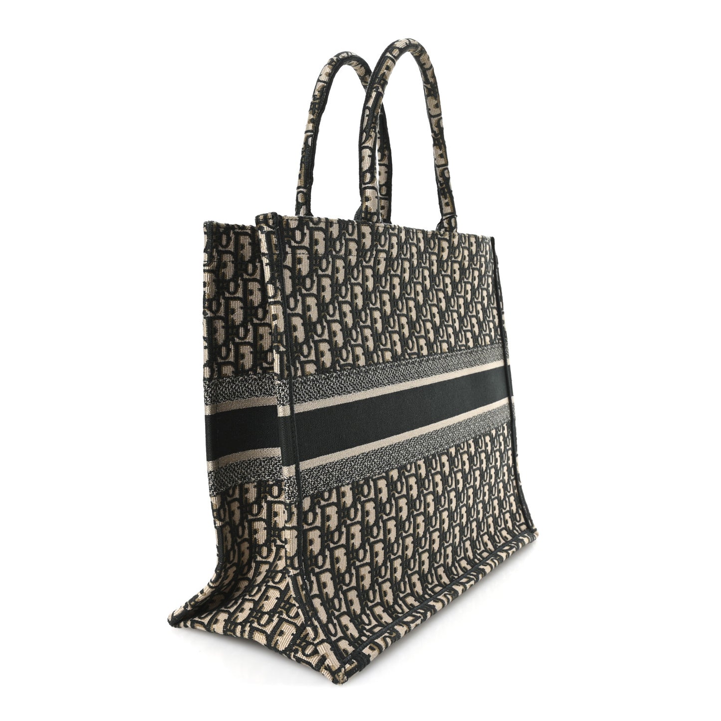 Oblique Large Book Tote Vert Multicolor