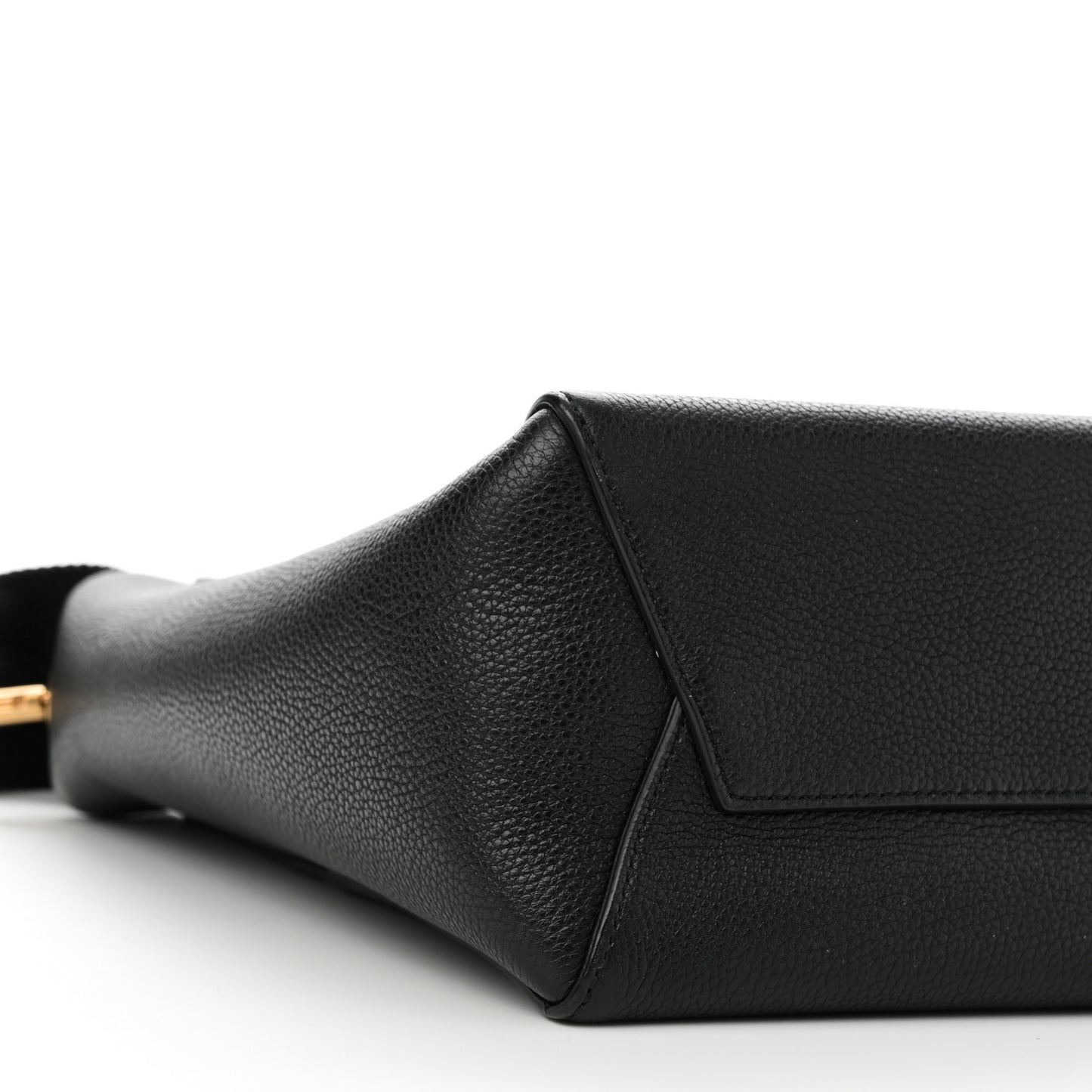 Soft Grained Calfskin Small Sangle Bucket Bag Black