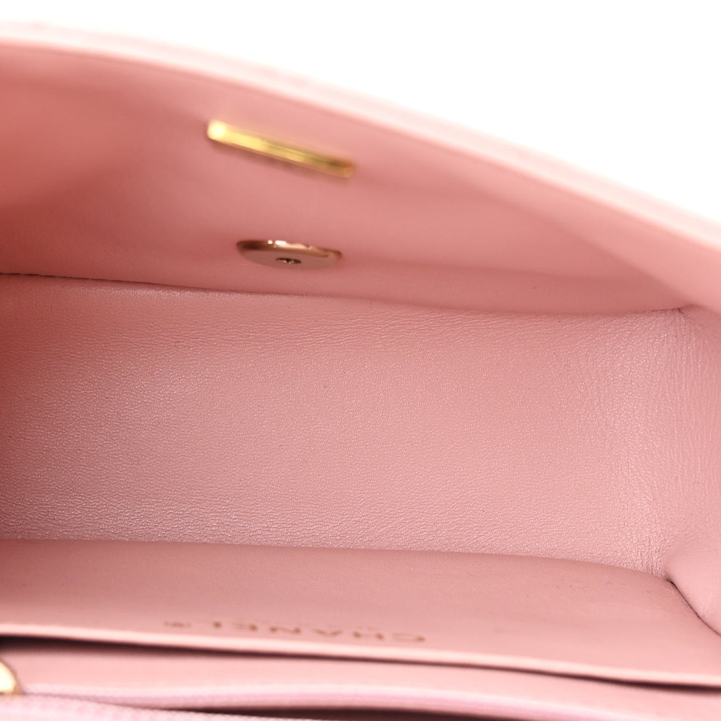 Lambskin Quilted Mini Square Flap Light Pink