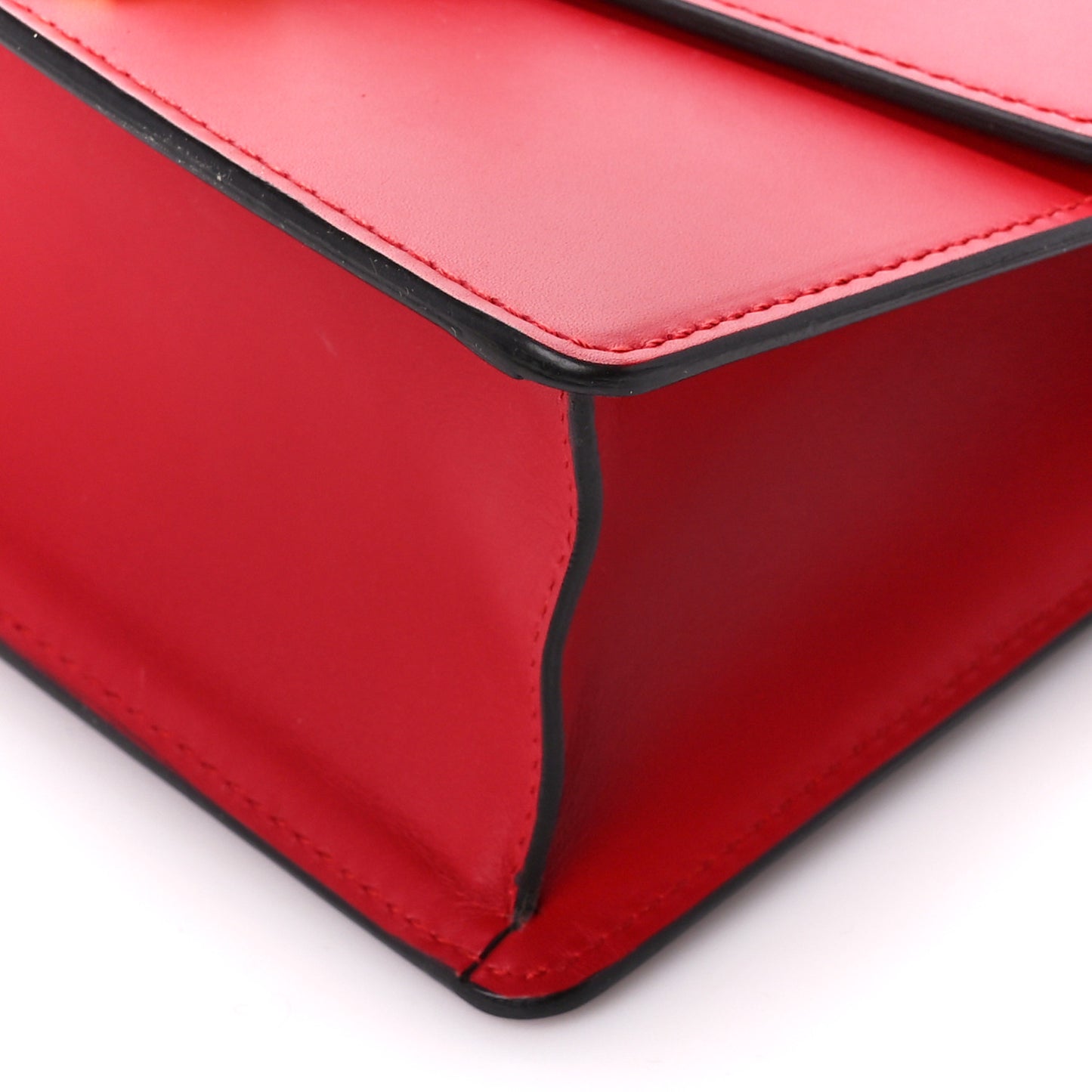 Calfskin Mini Sylvie Chain Shoulder Bag Hibiscus Red