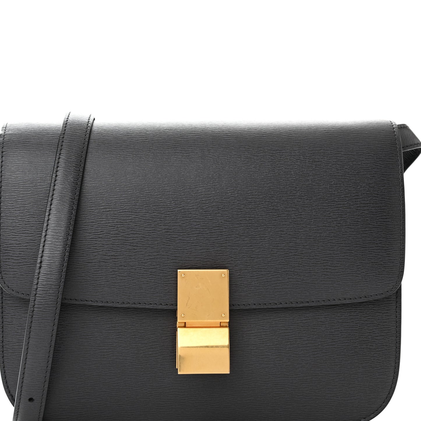 Liege Calfskin Medium Classic Box Flap Bag Liquorice