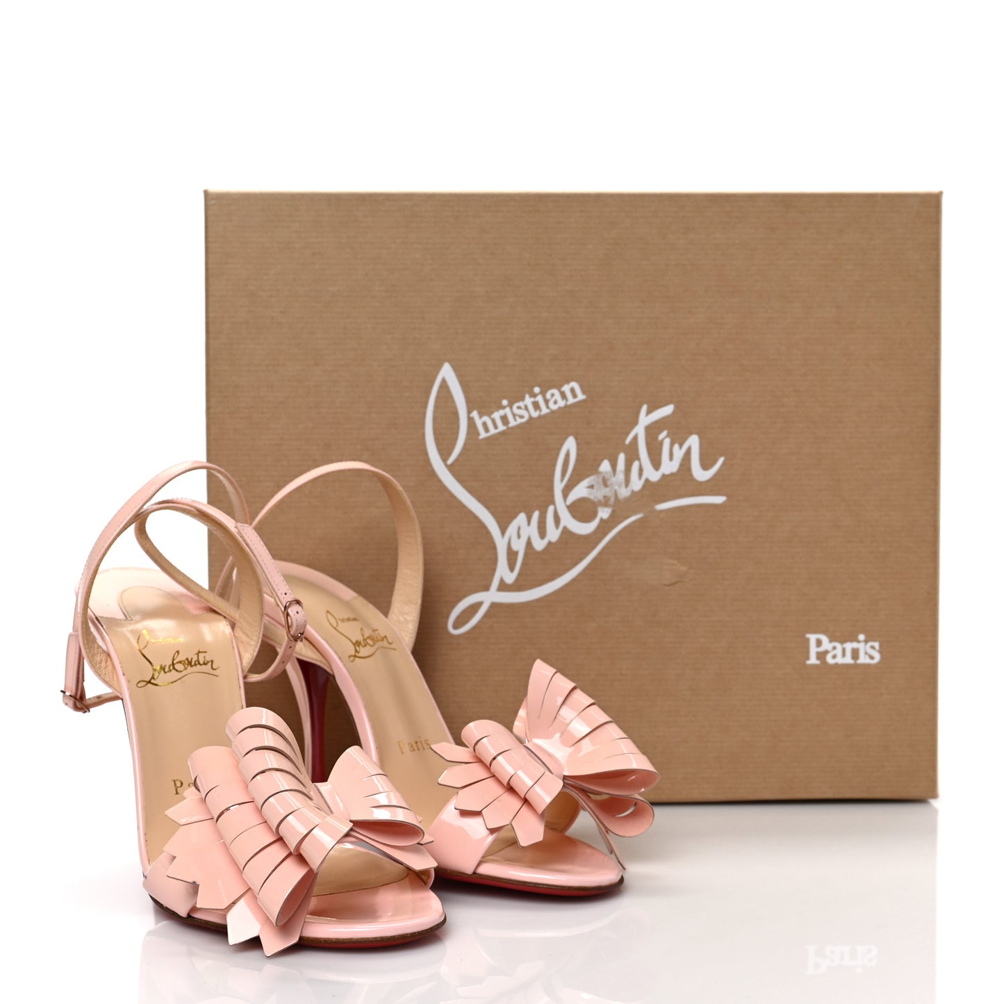 Patent Miss Valois 100 Bow Sandals 36 Pompadour