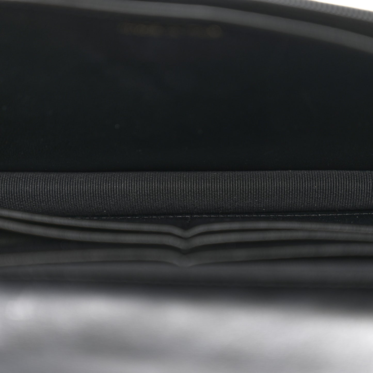 Shiny Lambskin Quilted Dynasty Wallet On Chain WOC Black