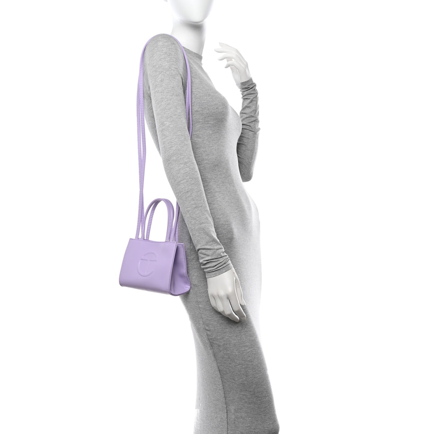 Vegan Leather Small Shopping Bag Lavender