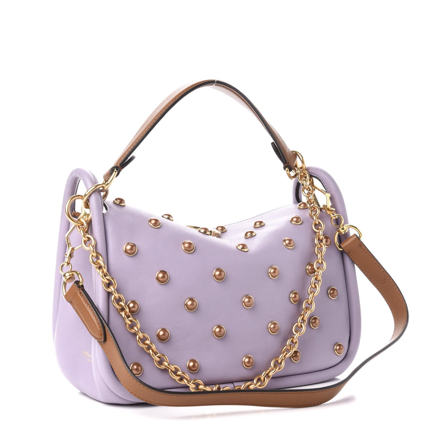 Nappa Studded Leighton Purple