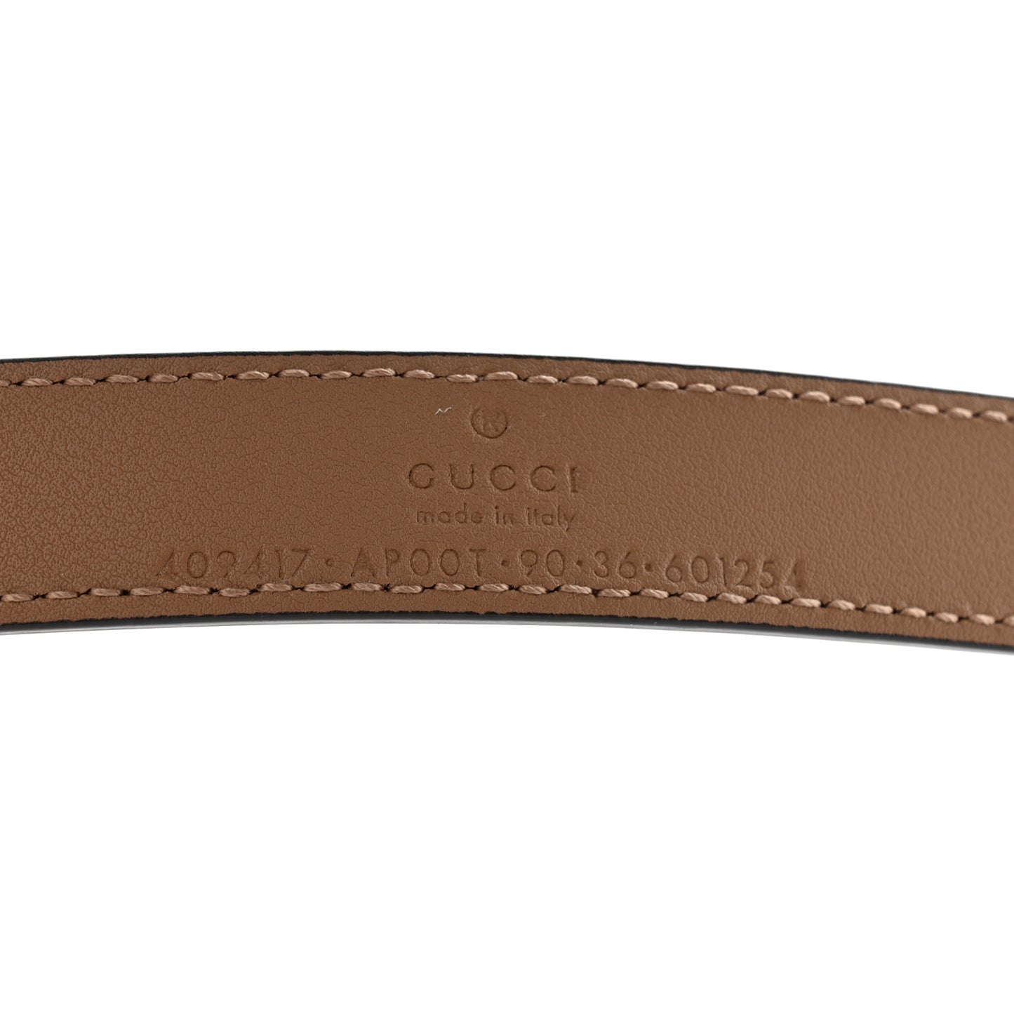 Moon Calfskin Double G 20mm Belt 90 36 Natural Tan