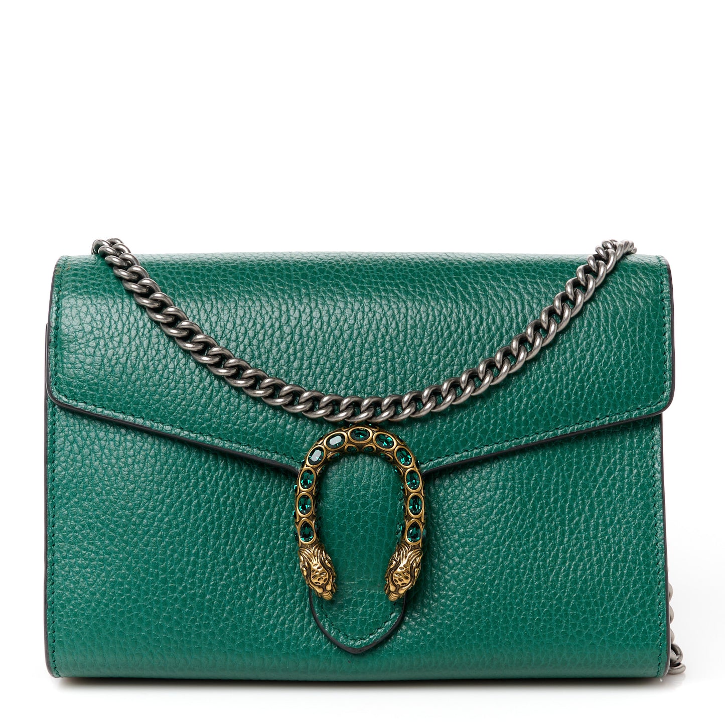 Calfskin Mini Dionysus Chain Wallet Emerald