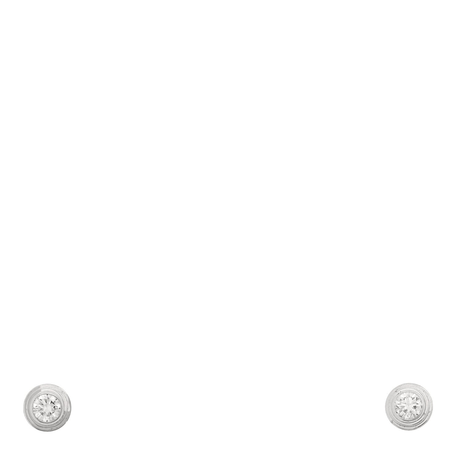 Cartier 18K White Gold Diamond XS D'Amour Earrings 1733157