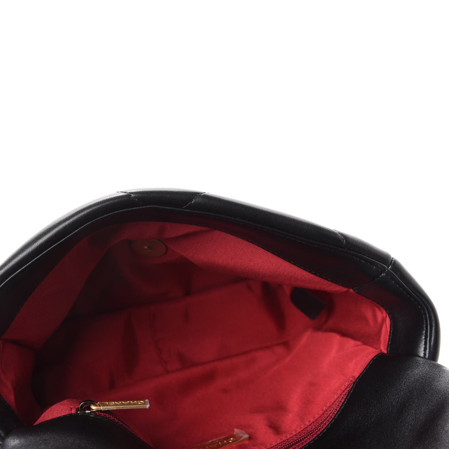 Lambskin Quilted Medium 19 Flap Black
