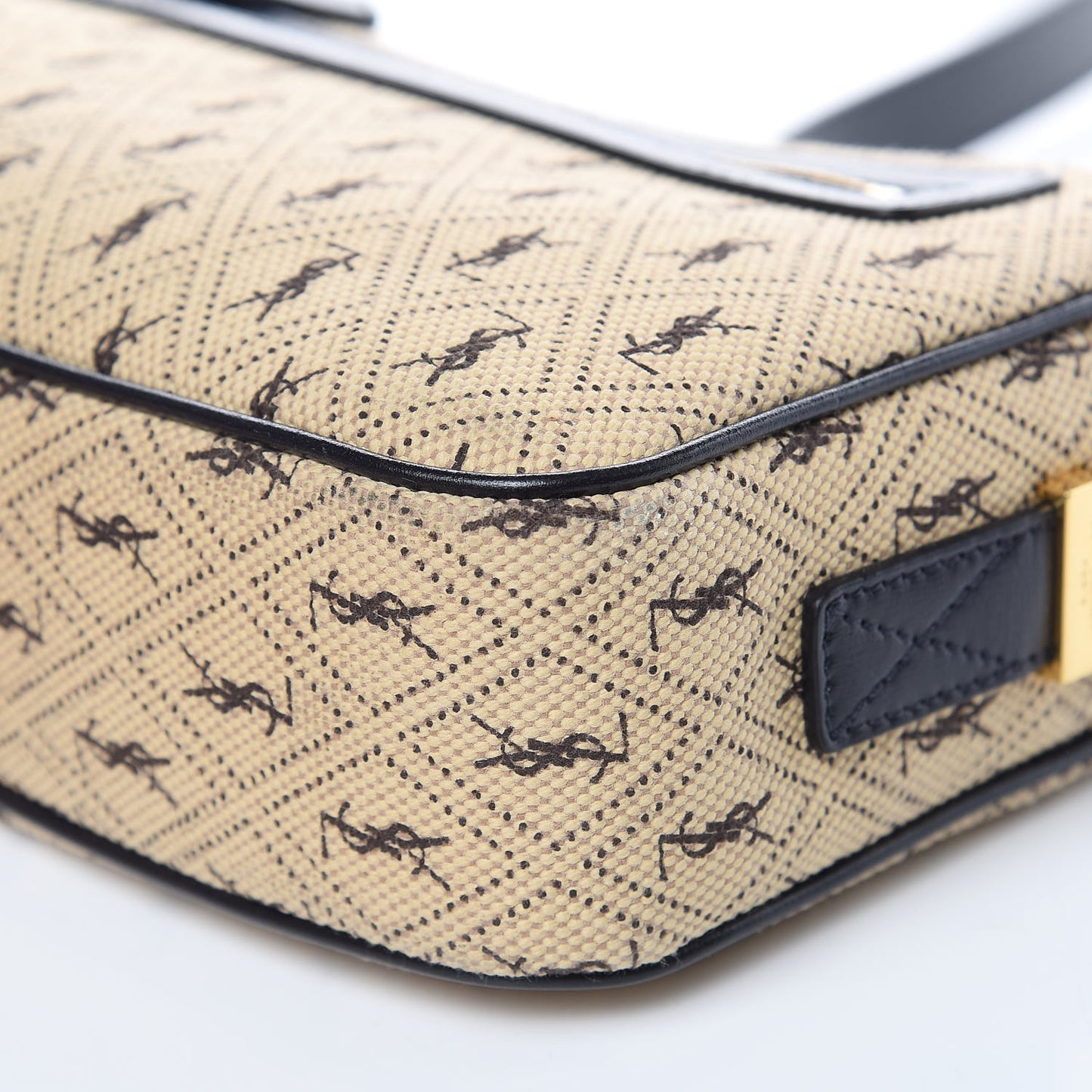 Canvas Monogram All Over Camera Bag Beige