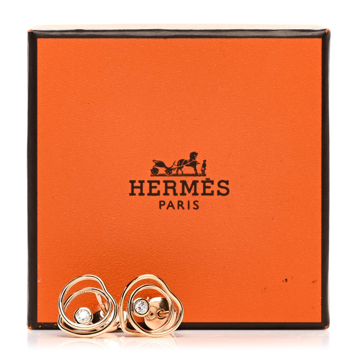 18K Rose Gold Diamond TPM Vertige Coeur Earrings