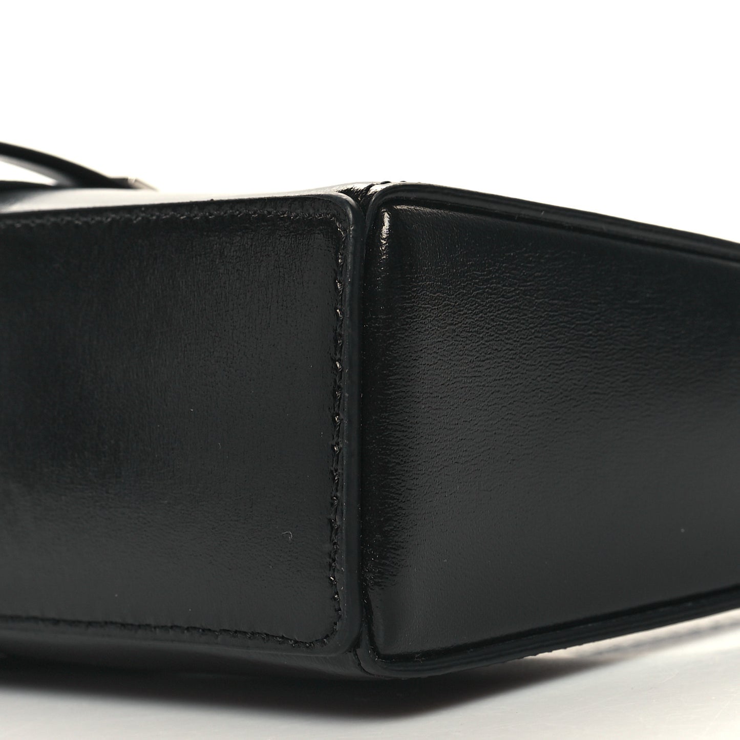 Box Calfskin Mini Cut Out Shoulder Bag Black