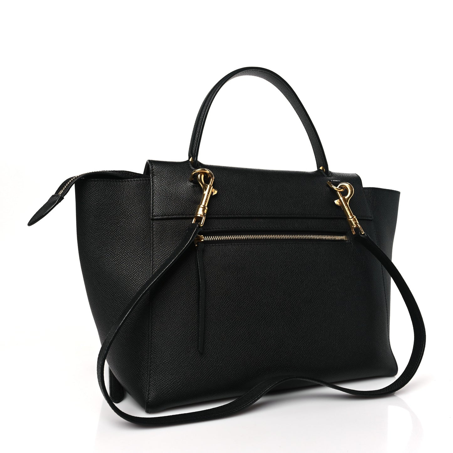 Grained Calfskin Mini Belt Bag Black