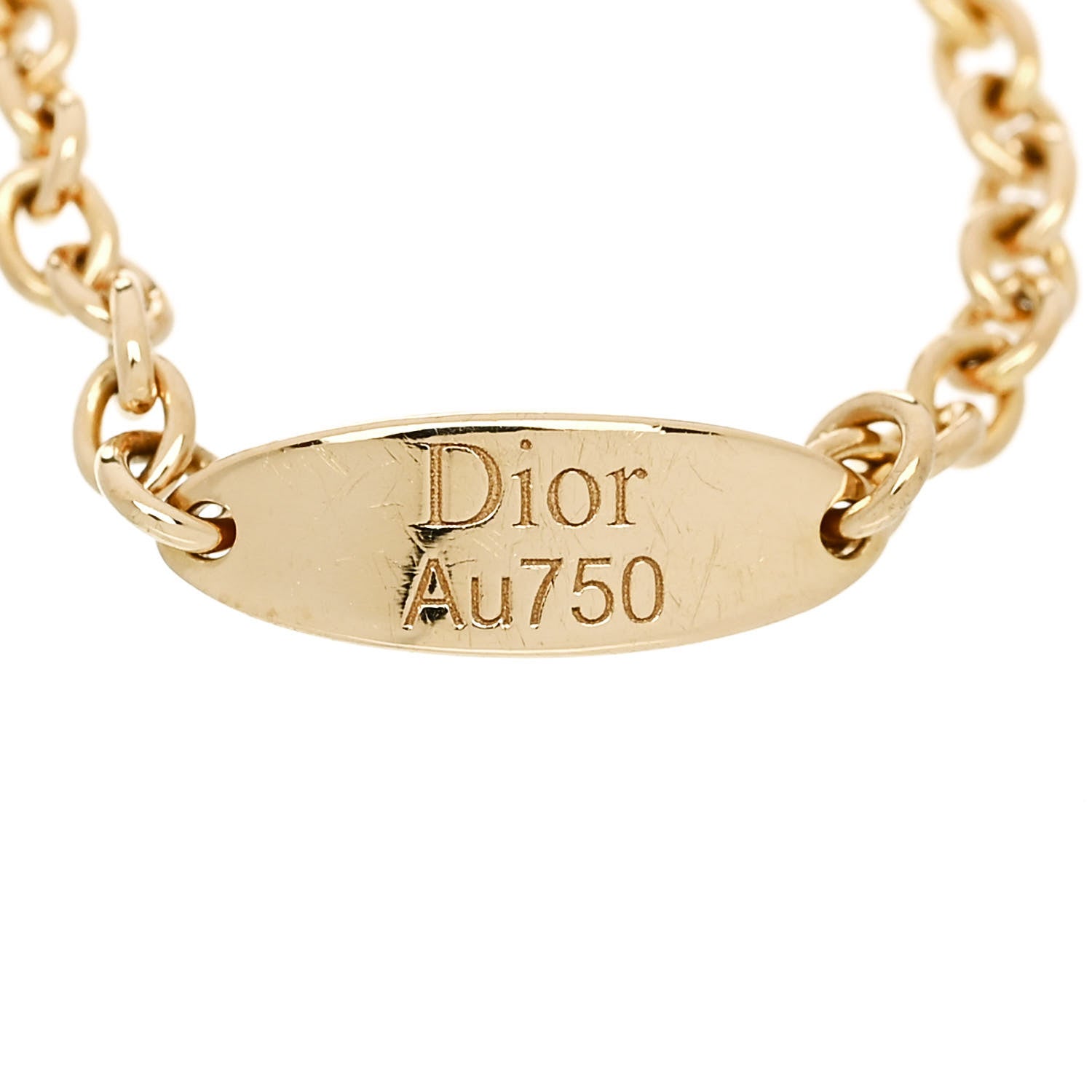 Christian Dior 18K Yellow Gold Diamond Mother of Pearl Rose Des Vents Ring 49 4.75 4 of 5