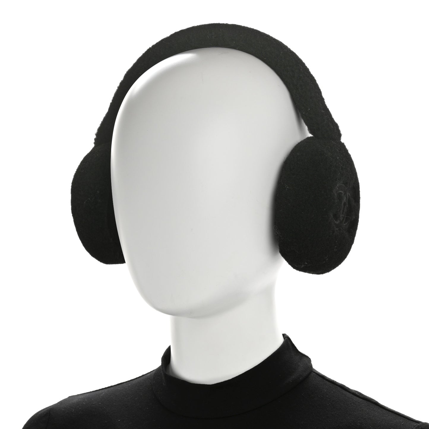 Shearling CC Ear Muffs Black