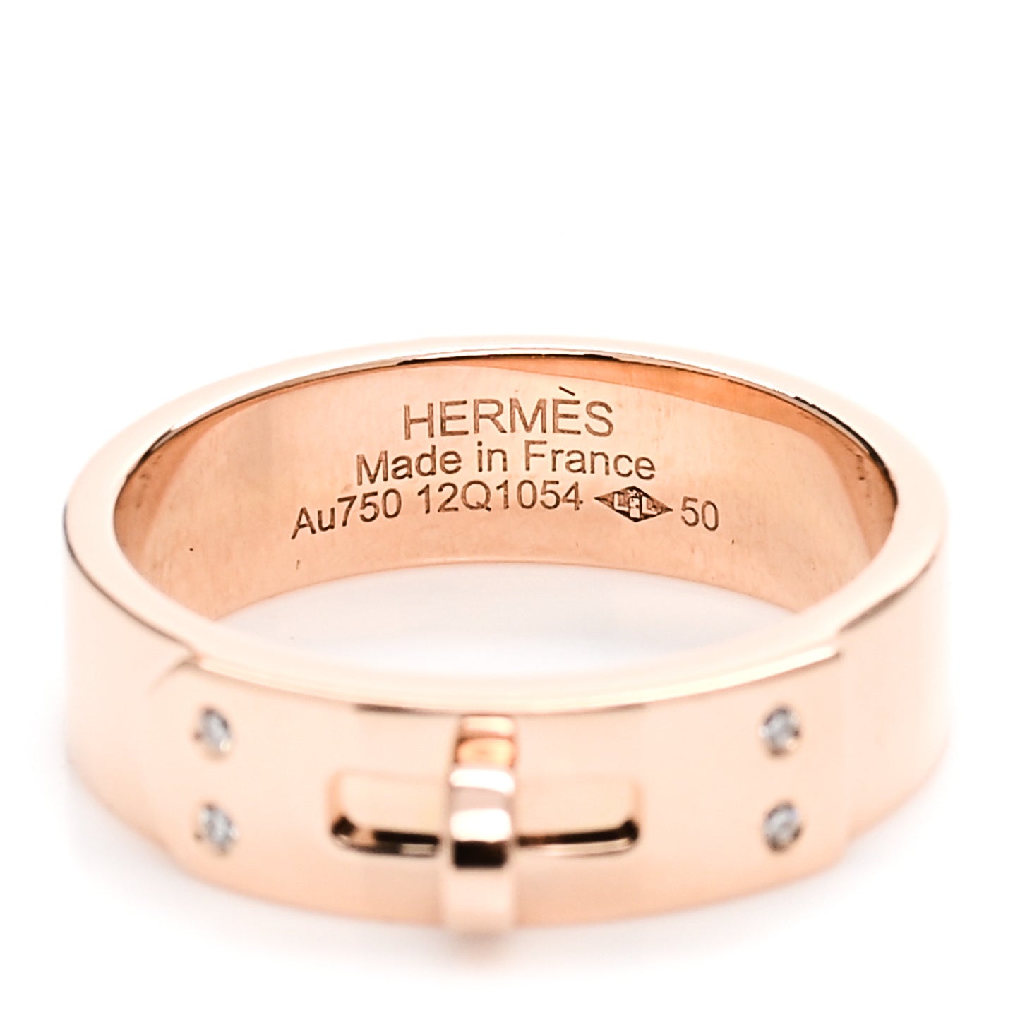 18K Rose Gold Diamond PM Kelly Ring 50 5.25